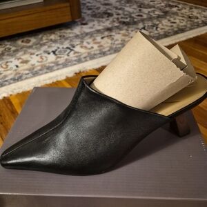 Elegant Black Women's Mules Soft Leather